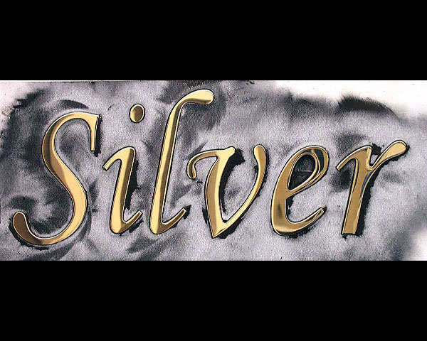 Litery mosiężne Silver