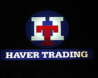 Podświetlany szyld w kształcie znaku firmowego Haver Trading