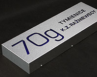Podświetlany kaseton adresowy
z nazwiskiem mieszkańców