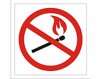 Tablica tabliczka ostrzegawcza - Zakaz używania otwartego ognia