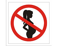 Tablica tabliczka ostrzegawcza - Zakaz wejścia dla kobiet w ciąży