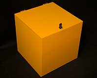 Urna do głosowania z żółtej pleksi