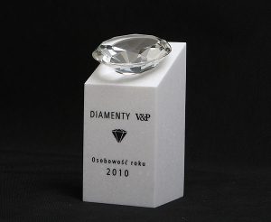 Statuetka z diamentem nagroda osobowość roku