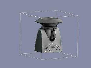 Wizualizacja projekt grawerowania 3d robot kuchenny - perspektywa 2